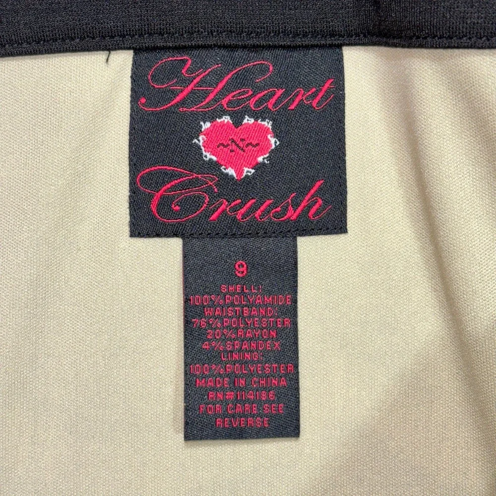 Heart Crush Black Lace Overlay A Line Mini‎ Skirt Size 9 Feminine Whimsigoth